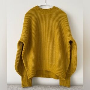 H&M Mustard Yellow Women's Crew Neck Sweater Size XS